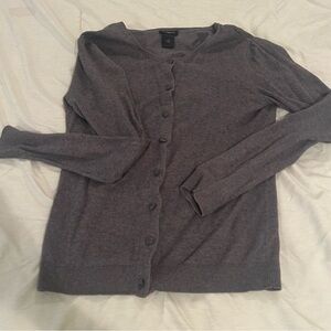 Ann Taylor Charcoal Cardigan Sweater